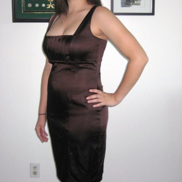 calvin klein off the shoulder sateen dress